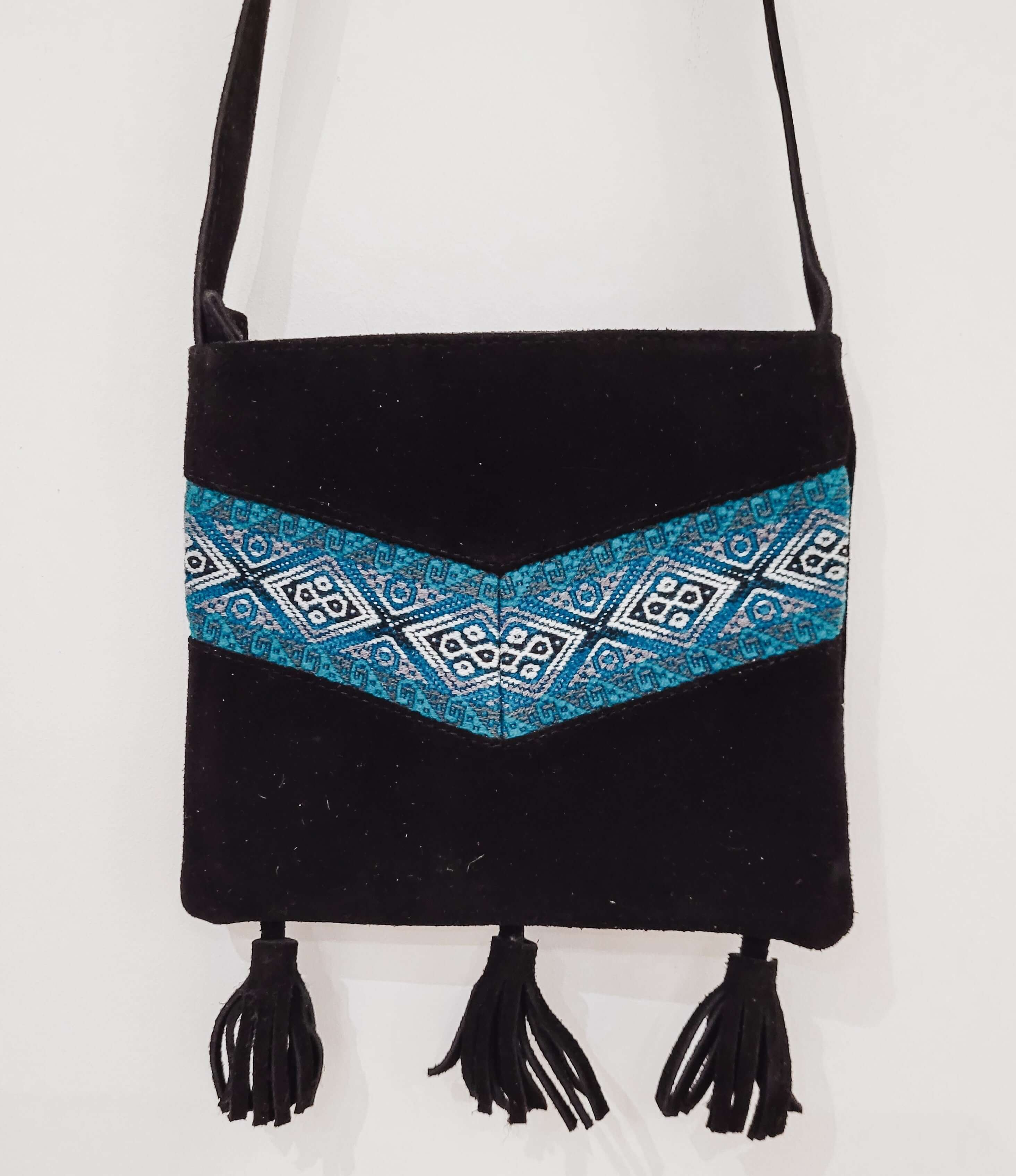 Leather Embroidered Handbag Azura