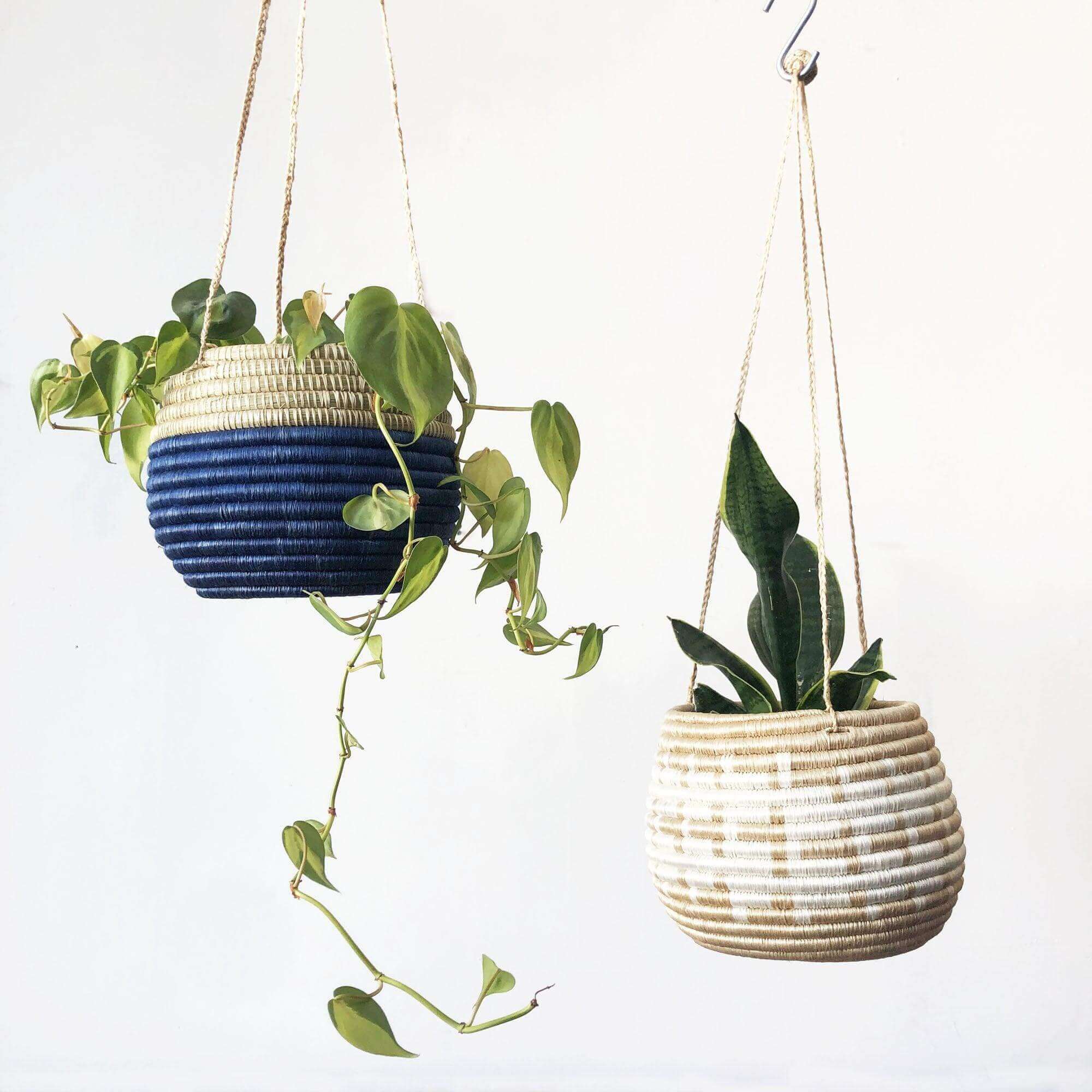 Woven hanging planters