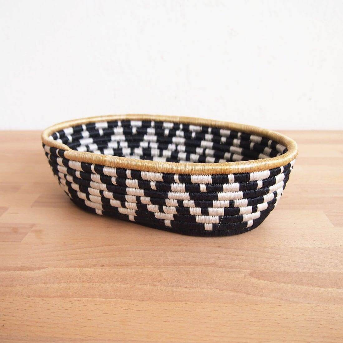Woven bread basket handmade by Rwandan artisans