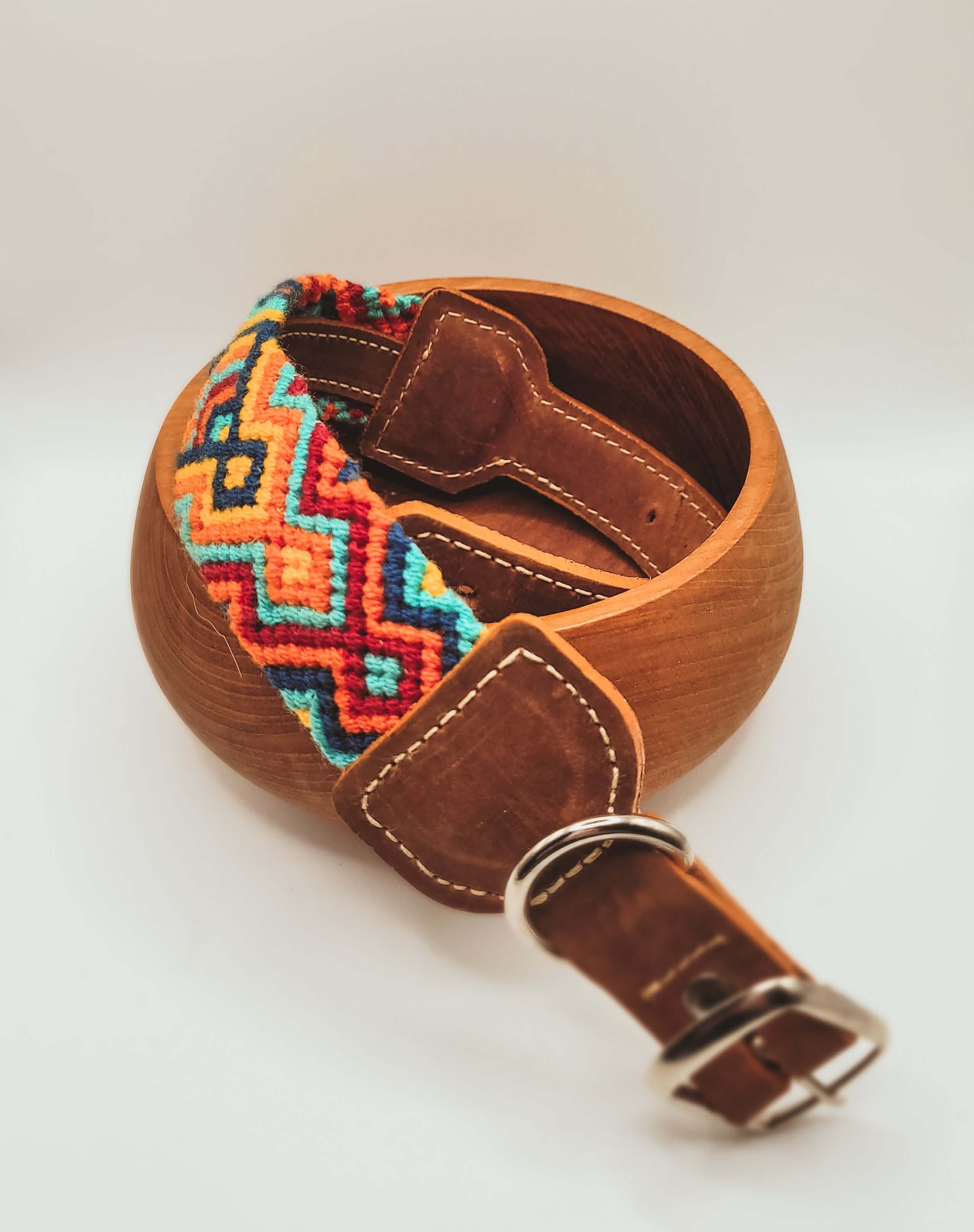 Ginger Wayuu Woven Dog Collar