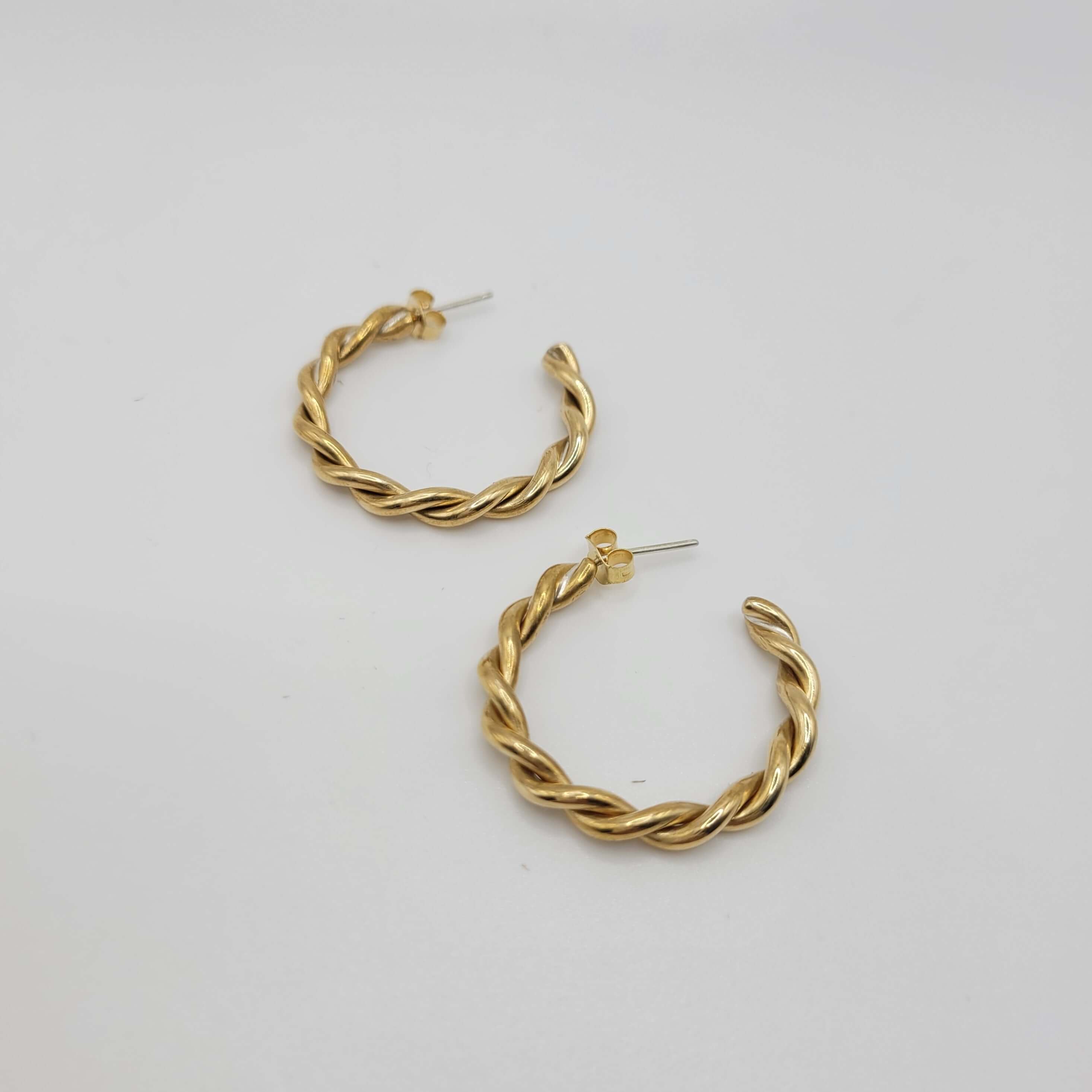 Zinga Brass Hoop Earrings