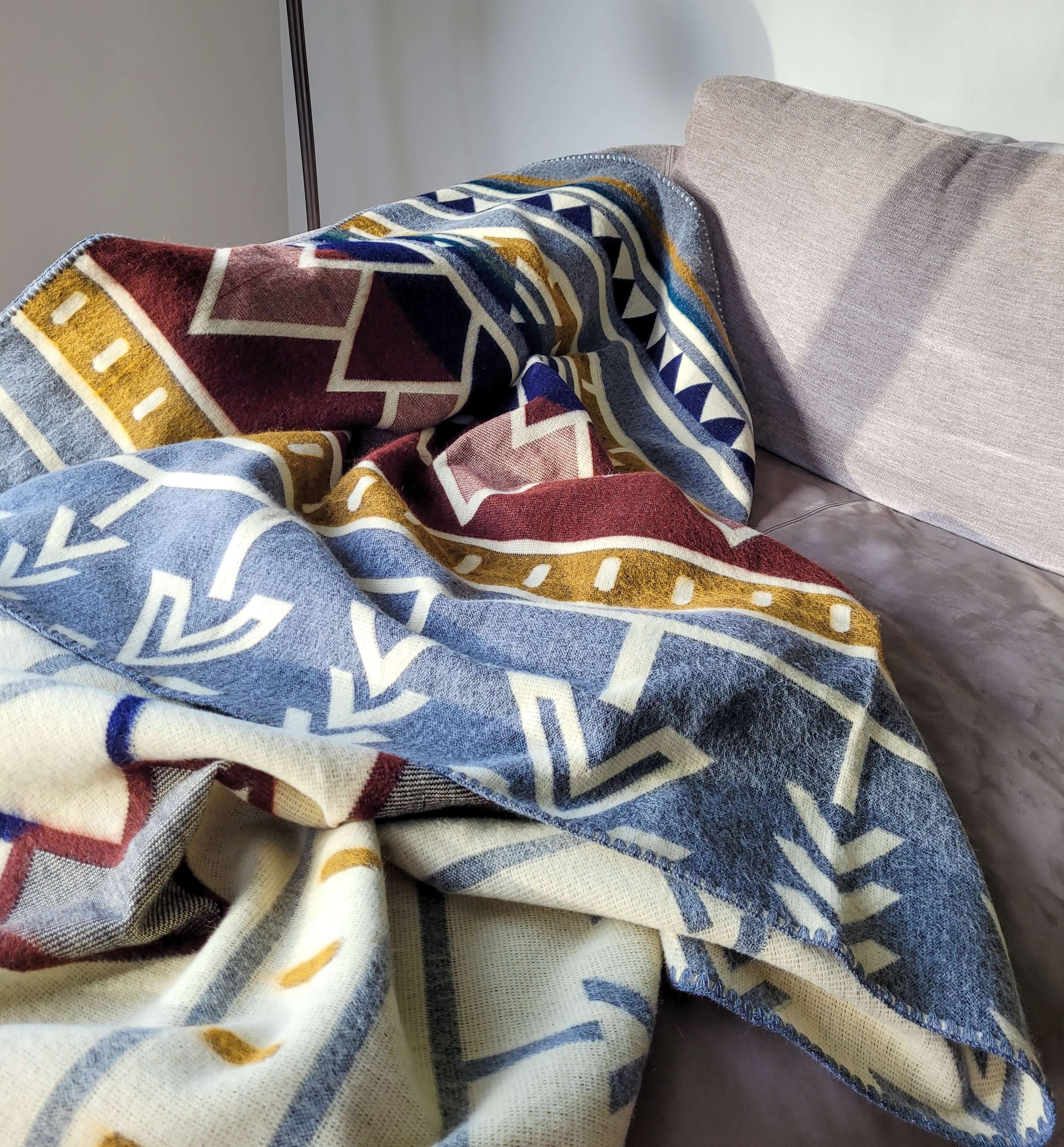 Andean Boho Blanket On Sofa