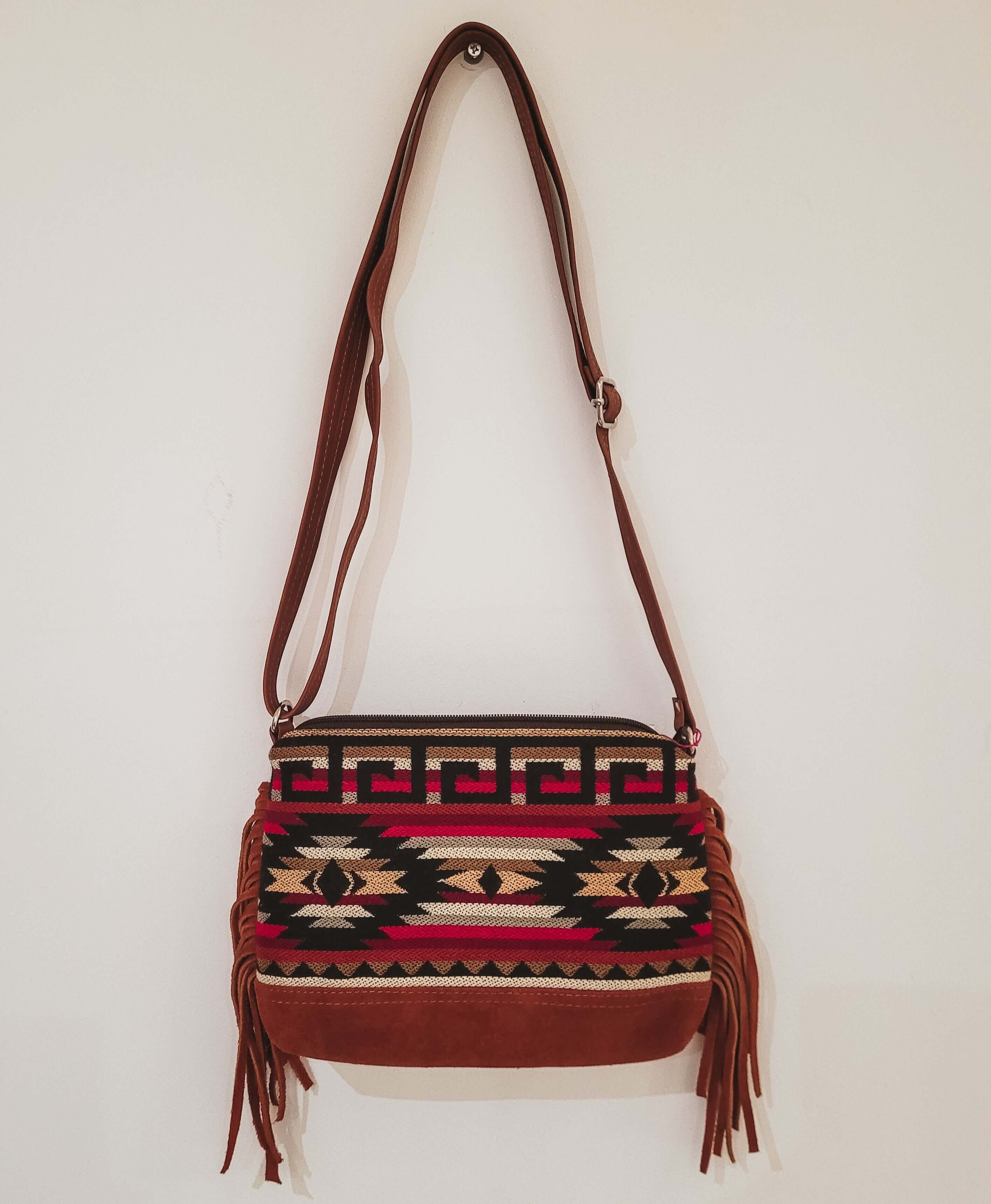 Artisan Leather Embroidered Handbag Nomad