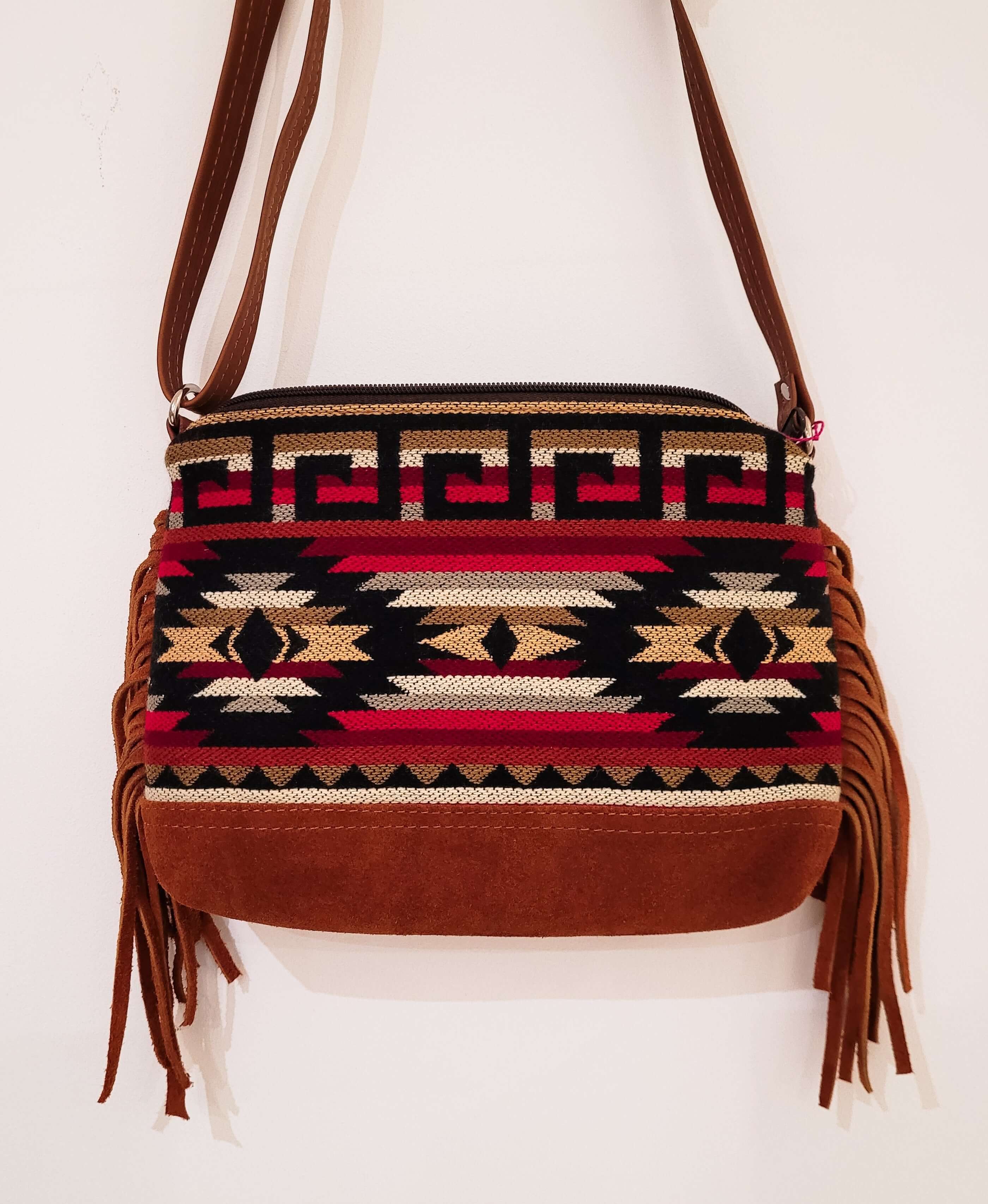 Leather Embroidered Handbag Nomad