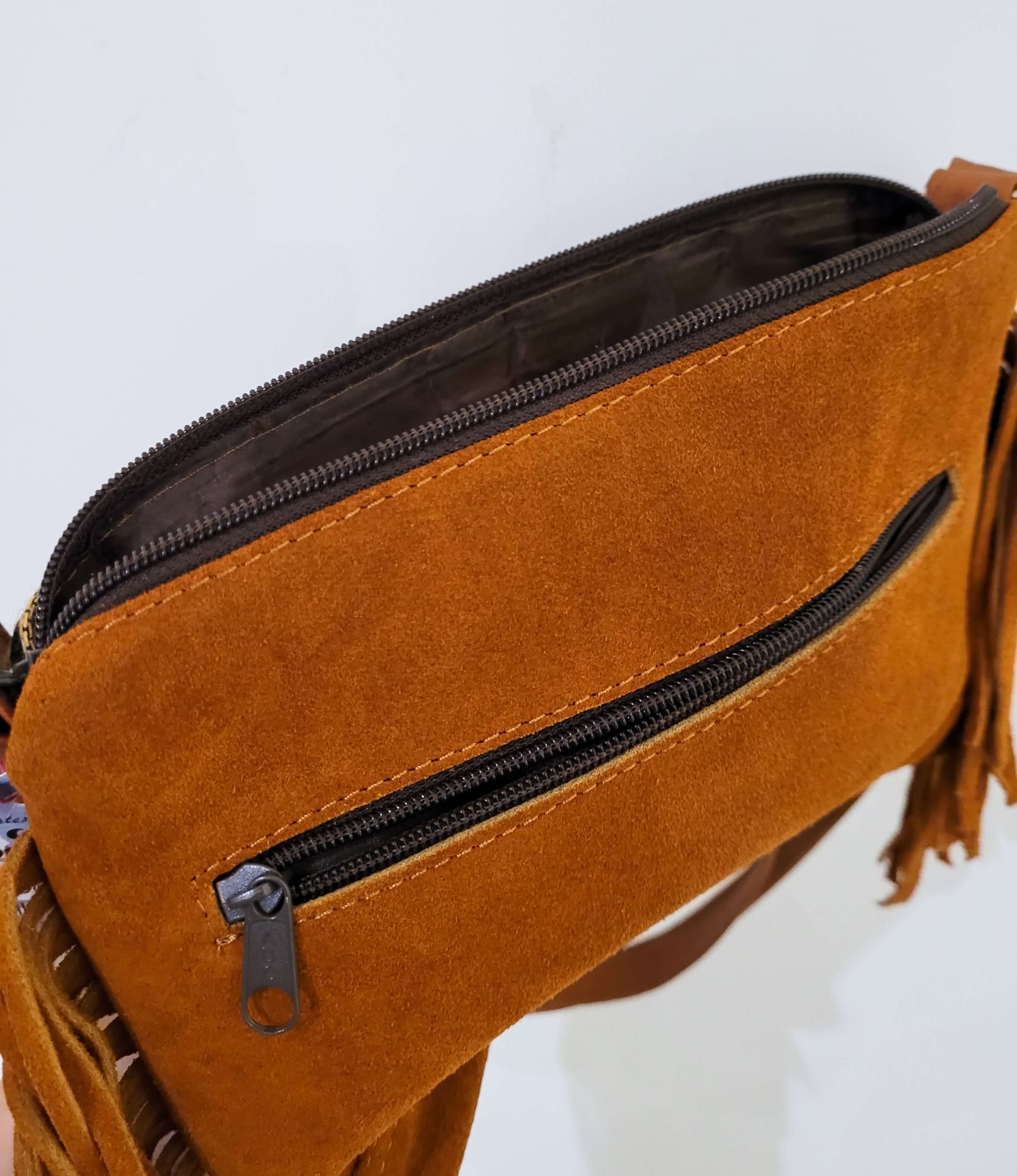 Leather Embroidered Handbag close-up