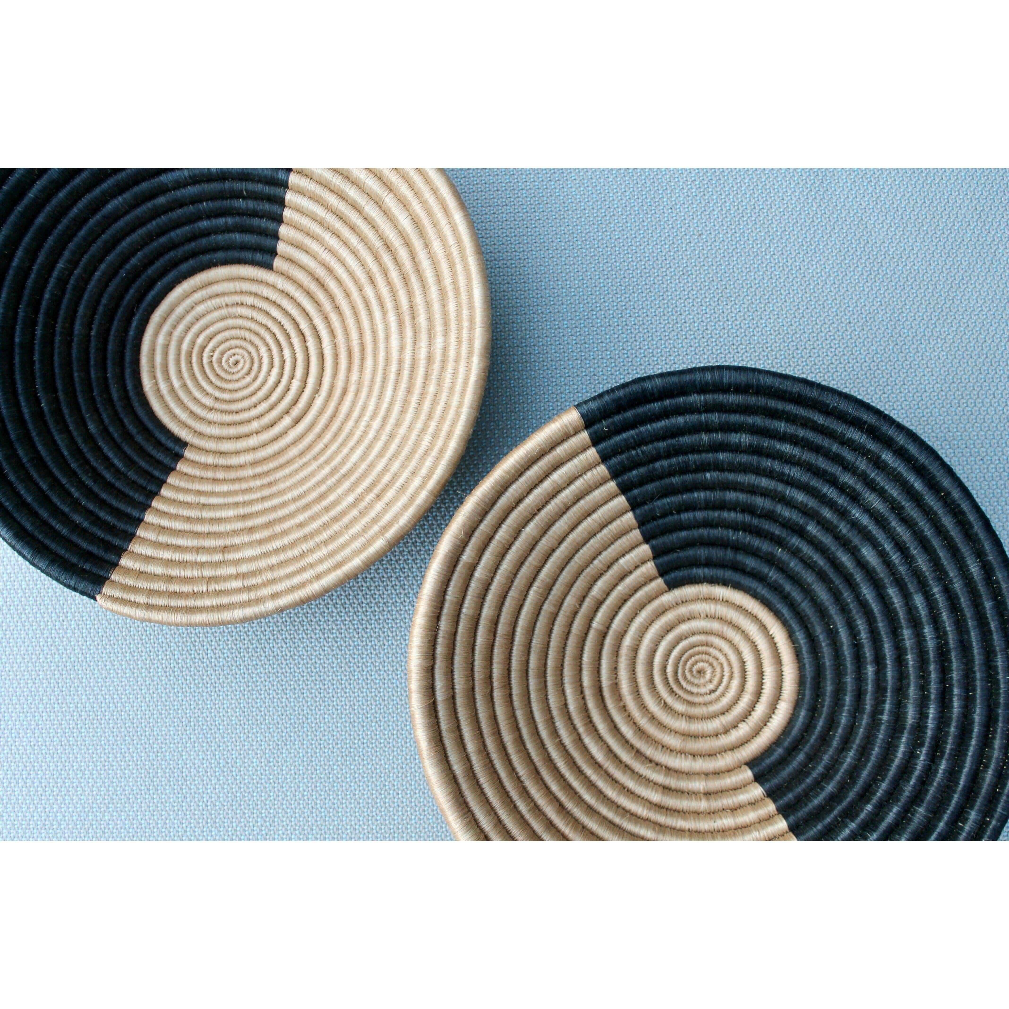 Sustainable woven fruit bowls