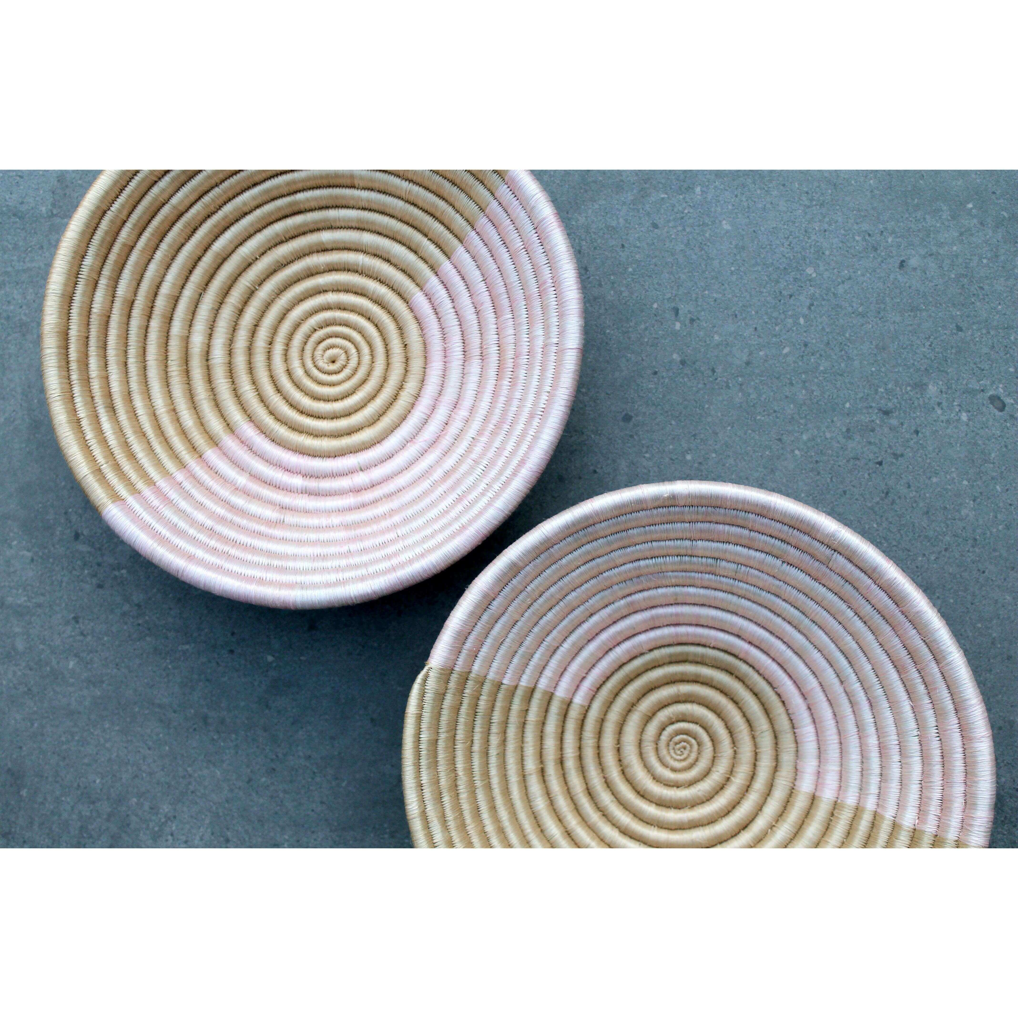 Handmade woven fruit bowls