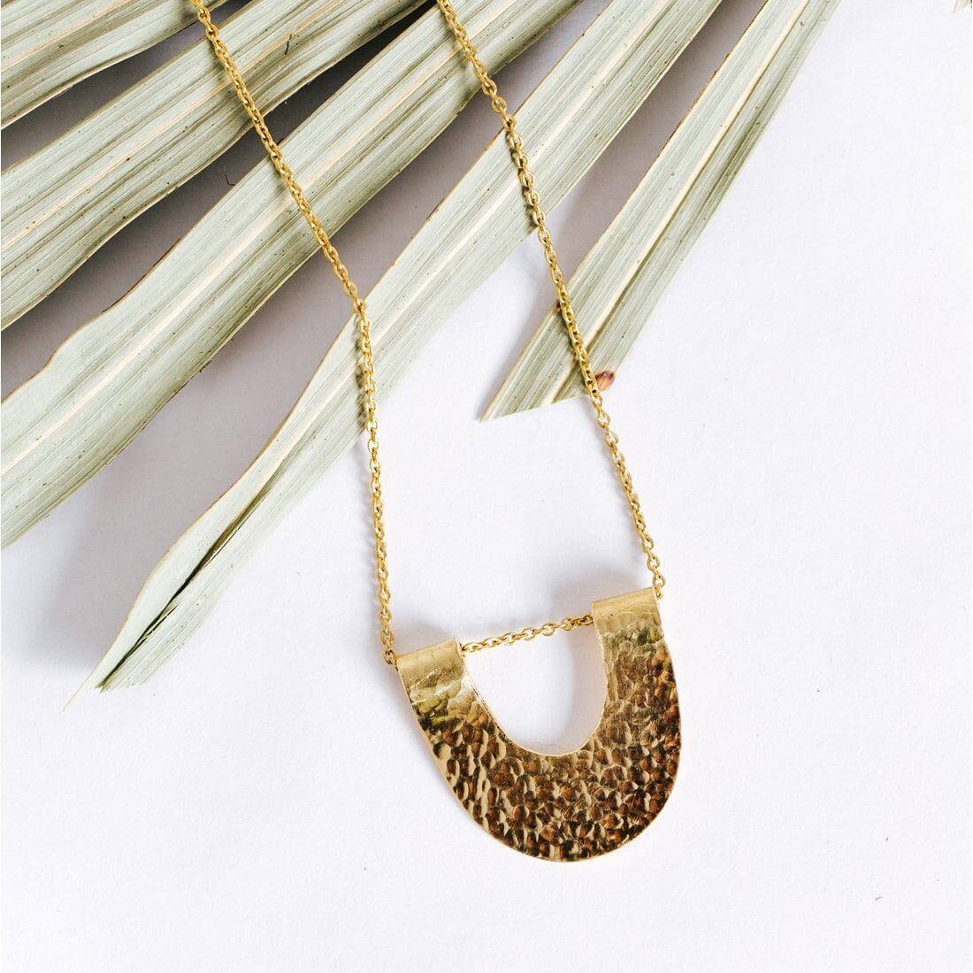 African brass necklace