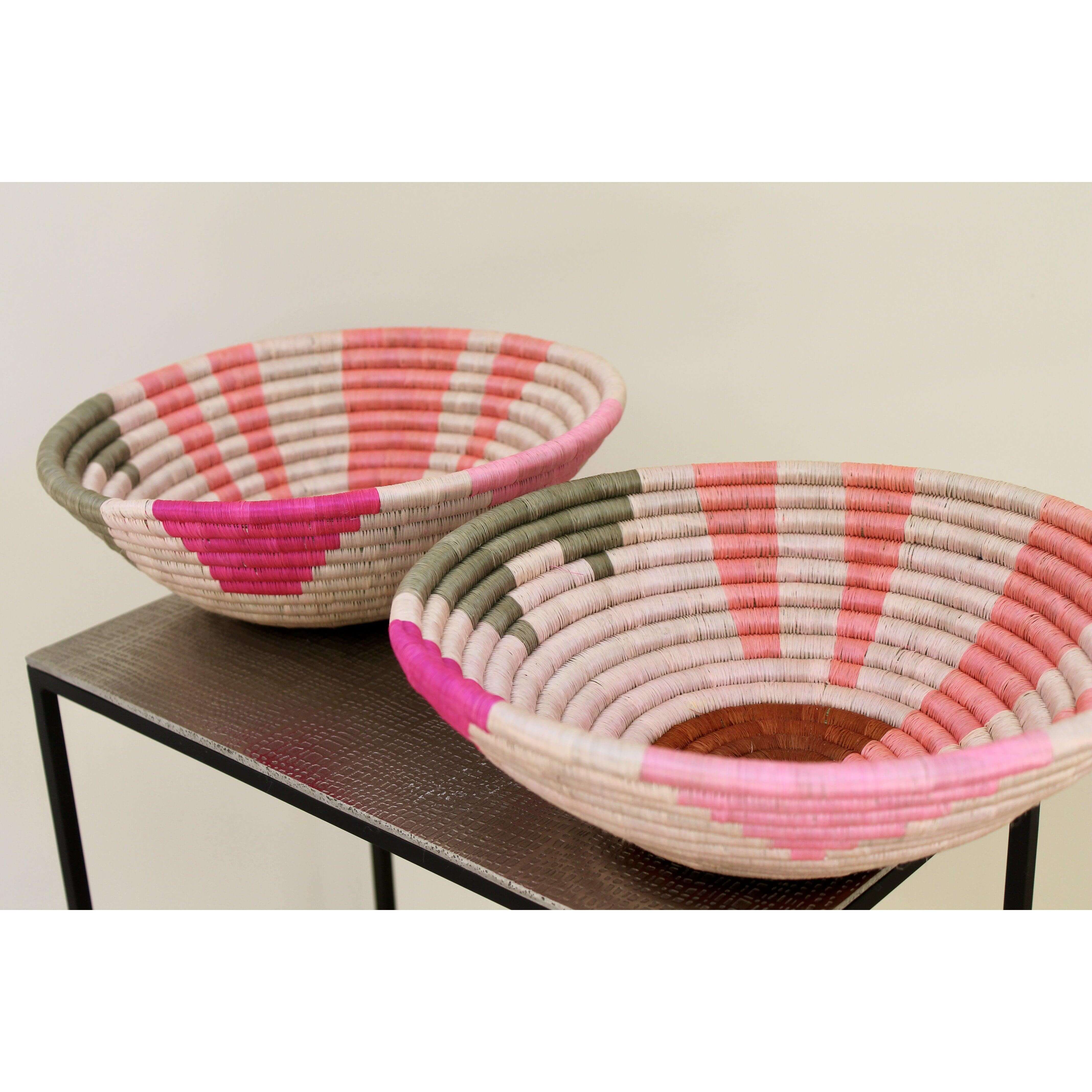 Artisan made African seagrass bowls