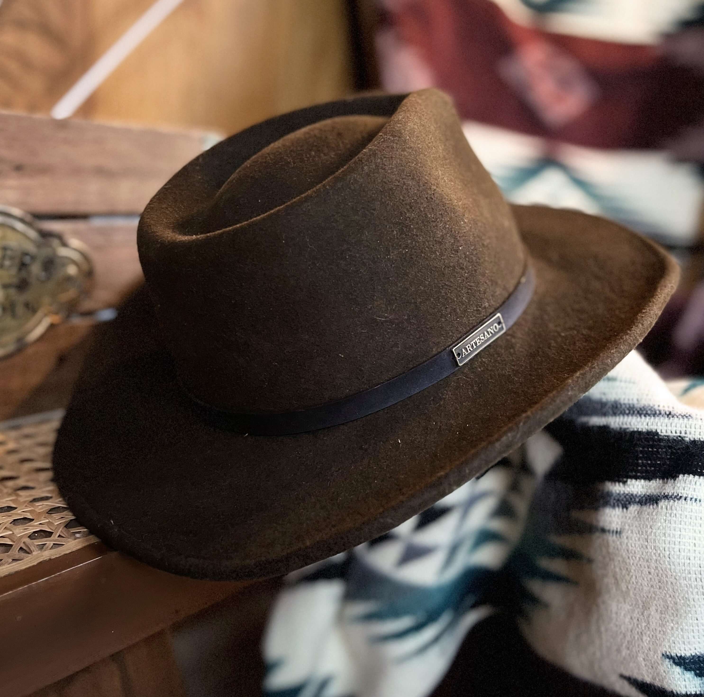 Brown Western Fedora Hat
