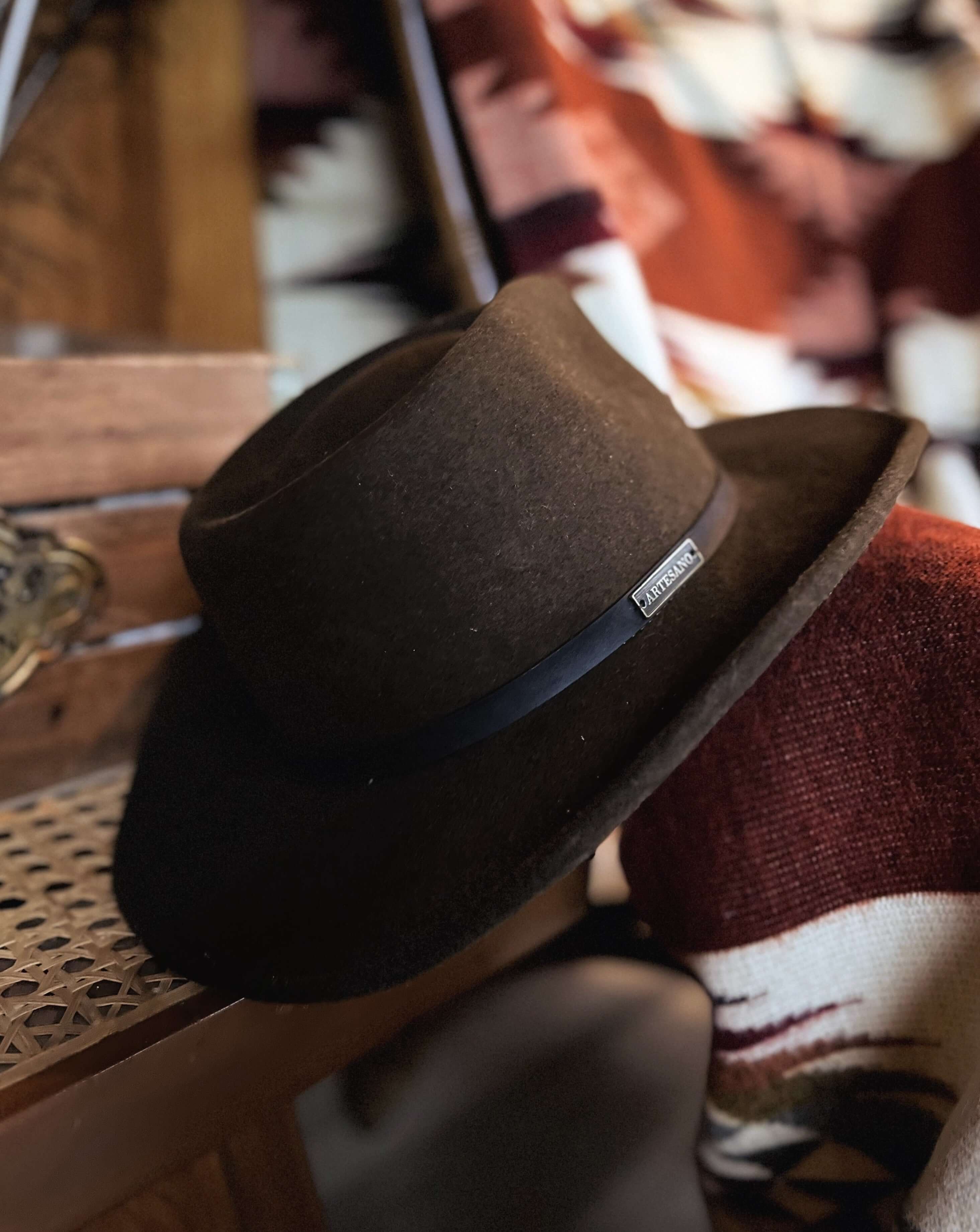 Brown western felt hat